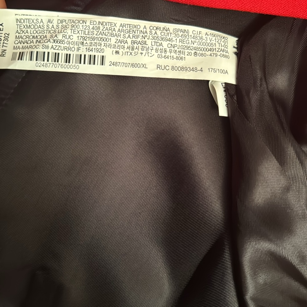 ZARA VOLUMINOUS SHORT DRESS RED 2487/707 NWOT - Picture 7 of 10